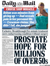 Daily Mail (UK) Newspaper Front Page for 21 August 2018