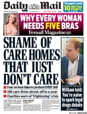 Daily Mail (UK) Newspaper Front Page for 21 September 2017
