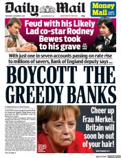 Daily Mail (UK) Newspaper Front Page for 22 November 2017