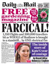 Daily Mail front page for 22 March 2025