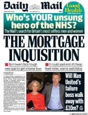 Daily Mail Newspaper Front Page (UK) for 22 April 2014