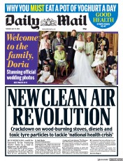 Daily Mail (UK) Newspaper Front Page for 22 May 2018