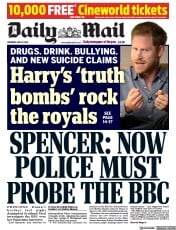 Daily Mail (UK) Newspaper Front Page for 22 May 2021