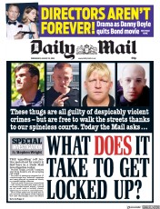 Daily Mail (UK) Newspaper Front Page for 22 August 2018