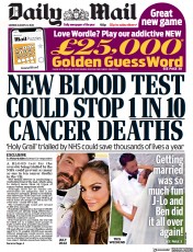 Daily Mail (UK) Newspaper Front Page for 22 August 2022