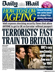 Daily Mail (UK) Newspaper Front Page for 23 January 2017
