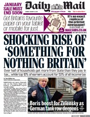 Daily Mail front page for 23 January 2023