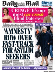 Daily Mail (UK) Newspaper Front Page for 23 February 2023