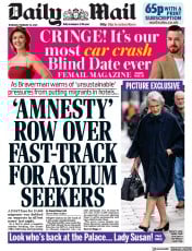 Daily Mail (UK) Newspaper Front Page for 23 February 2023