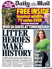 Daily Mail (UK) Newspaper Front Page for 23 March 2019