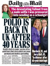 Daily Mail front page for 23 June 2022