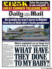 Daily Mail (UK) Newspaper Front Page for 23 July 2018