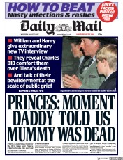 Daily Mail (UK) Newspaper Front Page for 23 August 2017