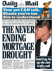 Daily Mail Newspaper Front Page (UK) for 24 October 2012