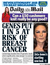 Daily Mail (UK) Newspaper Front Page for 24 October 2017