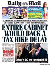 Daily Mail (UK) Newspaper Front Page for 24 January 2022