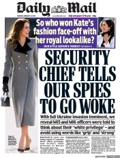 Daily Mail (UK) Newspaper Front Page for 24 February 2022