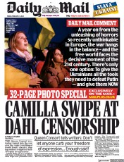 Daily Mail (UK) Newspaper Front Page for 24 February 2023