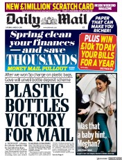 Daily Mail (UK) Newspaper Front Page for 24 March 2018