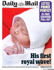 Daily Mail (UK) Newspaper Front Page for 24 April 2018
