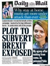 Daily Mail (UK) Newspaper Front Page for 24 May 2018