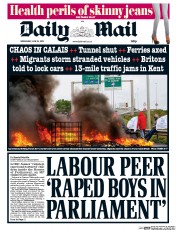 Daily Mail (UK) Newspaper Front Page for 24 June 2015