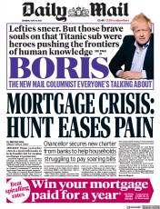 Daily Mail (UK) Newspaper Front Page for 24 June 2023