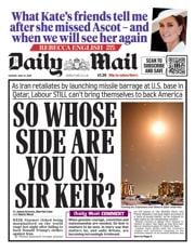 Daily Mail front page for 24 June 2025