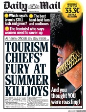 Daily Mail (UK) Newspaper Front Page for 24 July 2018