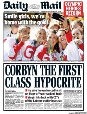 Daily Mail (UK) Newspaper Front Page for 24 August 2016