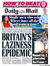 Daily Mail (UK) Newspaper Front Page for 24 August 2017