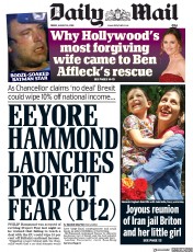 Daily Mail (UK) Newspaper Front Page for 24 August 2018