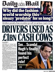 Daily Mail (UK) Newspaper Front Page for 25 October 2017