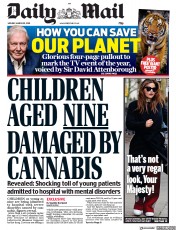 Daily Mail (UK) Newspaper Front Page for 25 March 2019