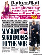 Daily Mail front page for 25 March 2023