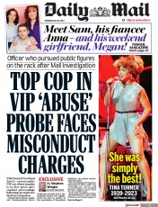 Daily Mail front page for 25 May 2023
