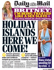 Daily Mail (UK) Newspaper Front Page for 25 June 2021