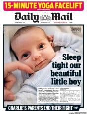 Daily Mail (UK) Newspaper Front Page for 25 July 2017