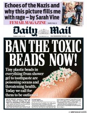 Daily Mail (UK) Newspaper Front Page for 25 August 2016