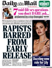 Daily Mail front page for 25 September 2023