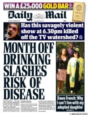 Daily Mail (UK) Newspaper Front Page for 26 October 2015