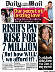 Daily Mail (UK) Newspaper Front Page for 26 October 2021