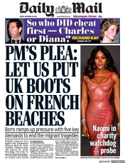 Daily Mail (UK) Newspaper Front Page for 26 November 2021