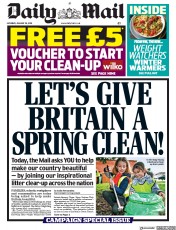 Daily Mail (UK) Newspaper Front Page for 26 January 2019