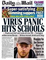 Daily Mail (UK) Newspaper Front Page for 26 February 2020