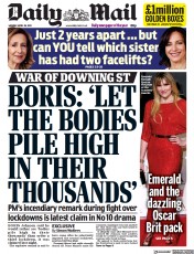 Daily Mail (UK) Newspaper Front Page for 26 April 2021