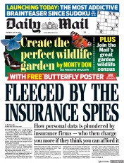 Daily Mail (UK) Newspaper Front Page for 26 May 2018