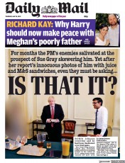 Daily Mail (UK) Newspaper Front Page for 26 May 2022
