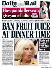 Daily Mail (UK) Newspaper Front Page for 26 June 2014
