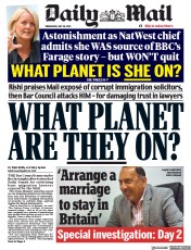 Daily Mail (UK) Newspaper Front Page for 26 July 2023